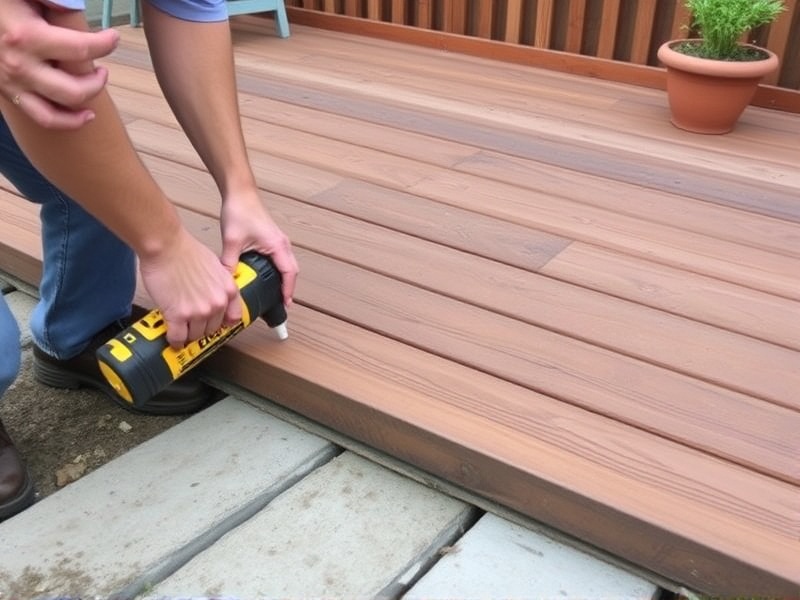 can you glue composite decking to concrete