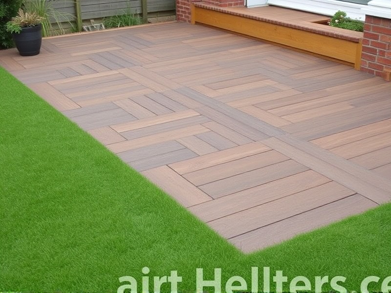 can you lay composite decking tiles on grass