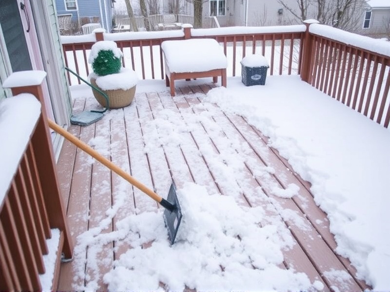 can you shovel snow off composite decking