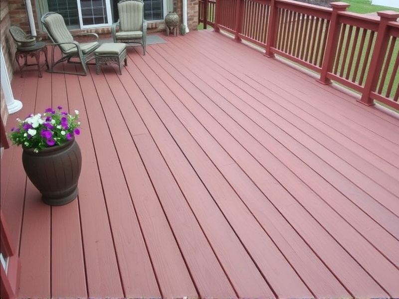 clay colored composite decking