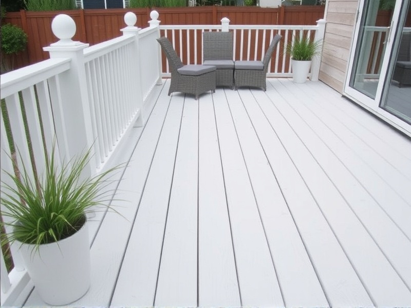 composite board decking white