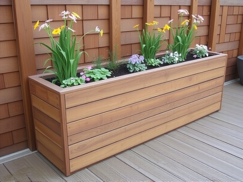 composite decking board planters