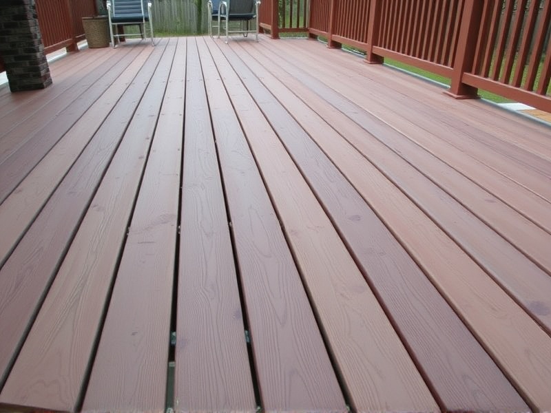 composite decking bowed upward