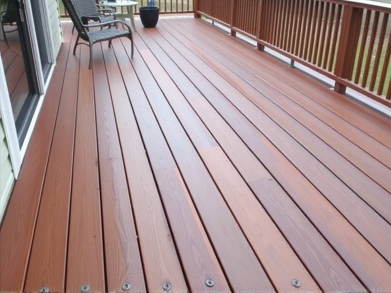 composite decking coated with epoxy resin