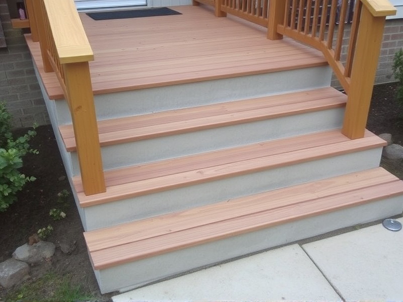 composite decking directly on top of concrete stairs