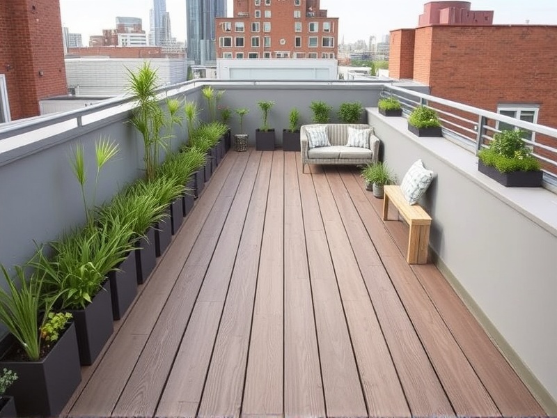Composite Decking in Urban Rooftop Gardens