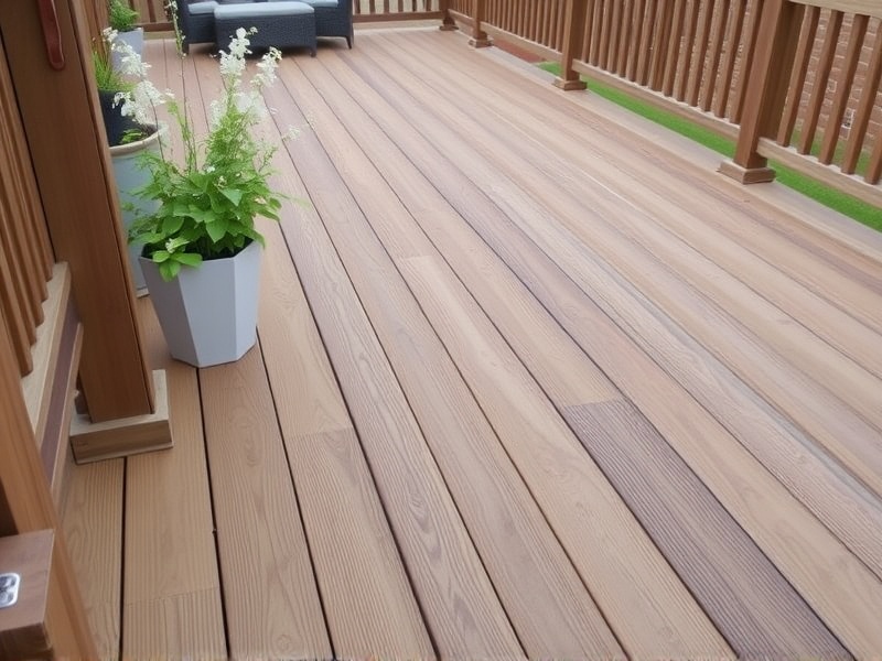 composite decking oak colour