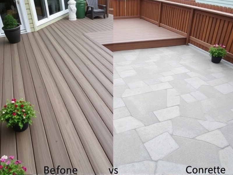 composite decking vs concrete