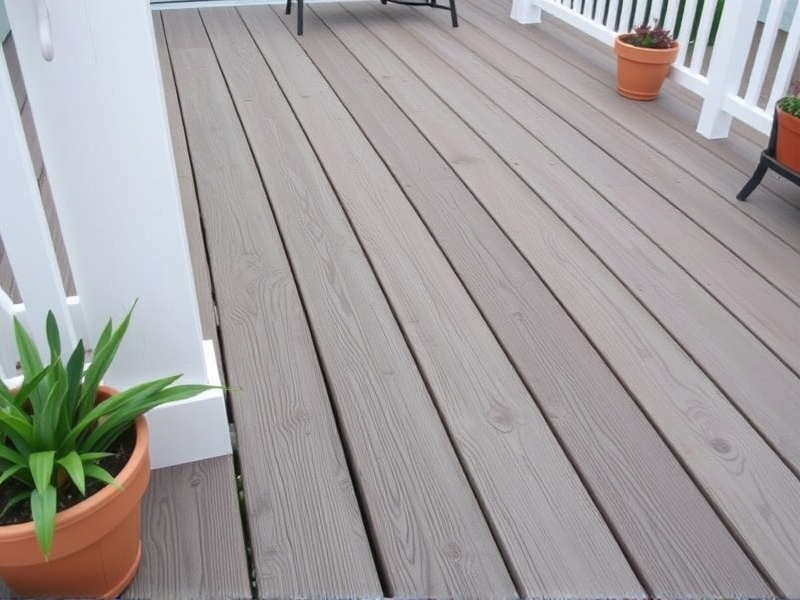 composite decking with a painted frame