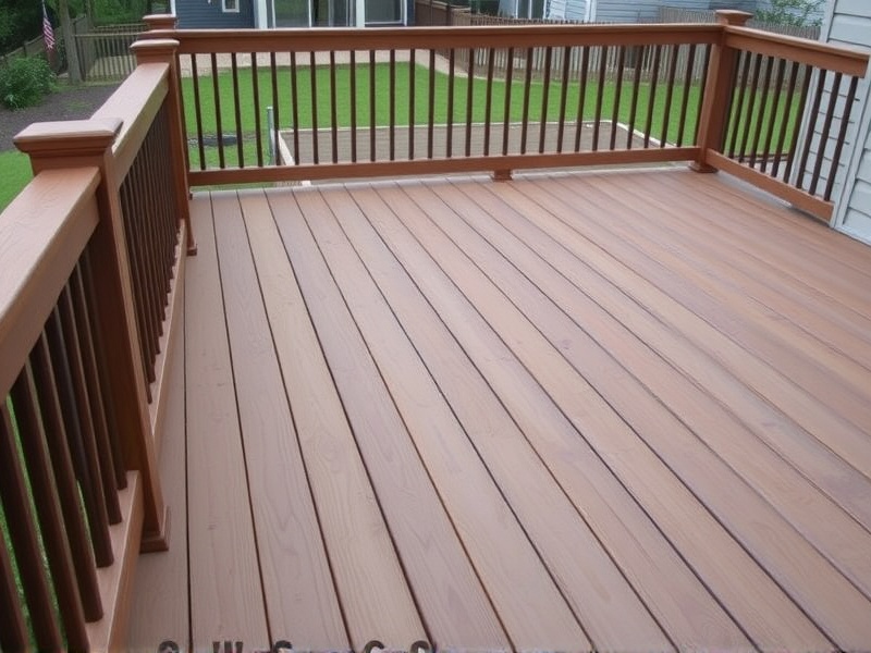 composite decking with wood railing