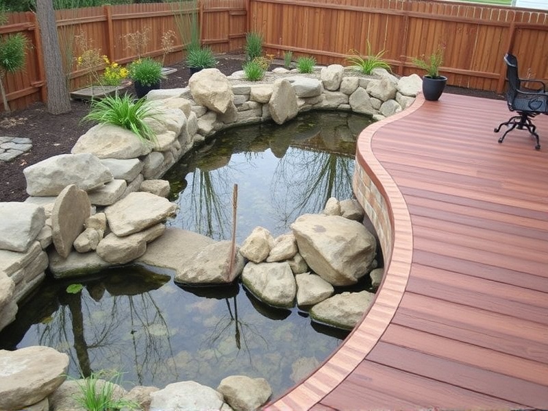 composite or pvc decking around fish pond