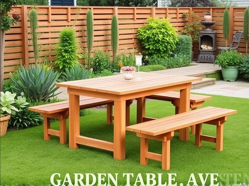 Create a Relaxing Outdoor Oasis with a WPC Garden Table and Bench Set
