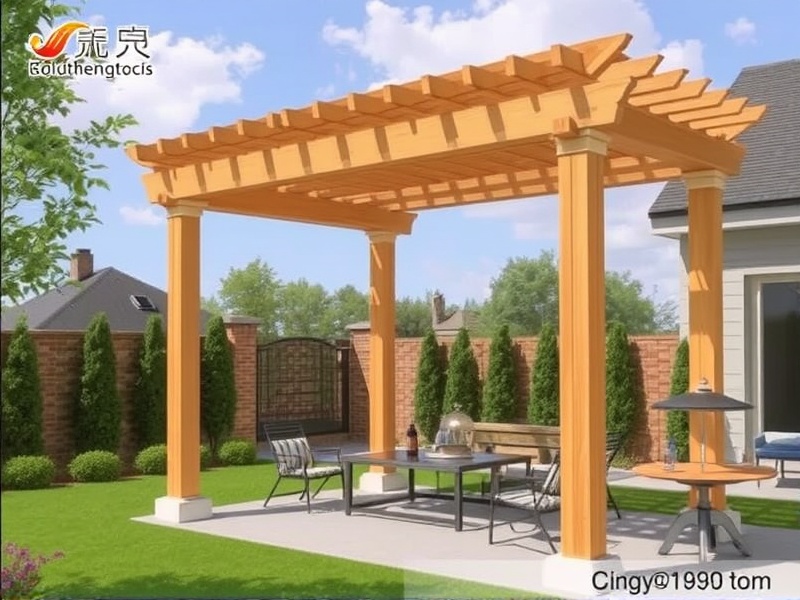 customized outdoor plastic wood wpc composite pergola
