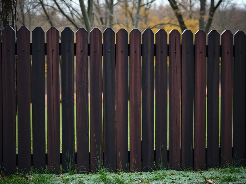 dark brown fence