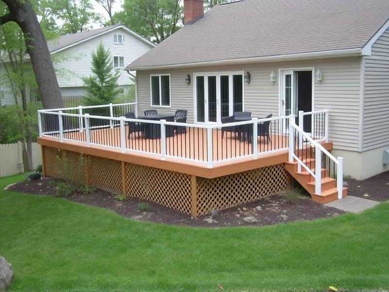 deck on sloped yard