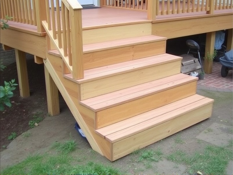 deck stairs uneven ground