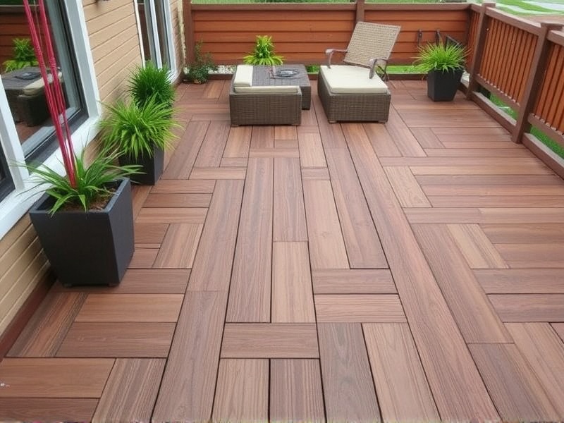 Design Ideas with Decking WPC 40x40 Floor Tiles