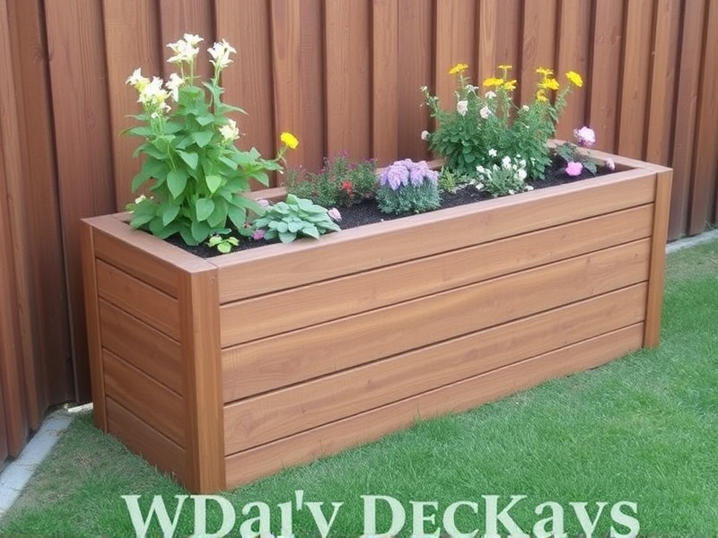 diy composite decking planter boxes
