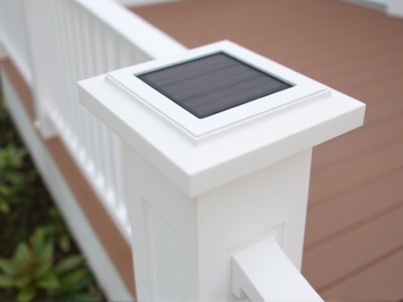 solar post cap for composite decking