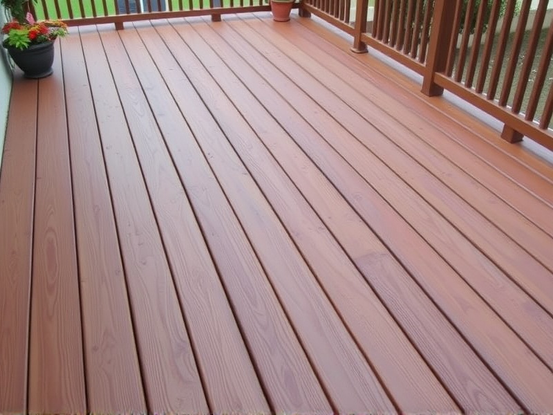 staining composite wood decking