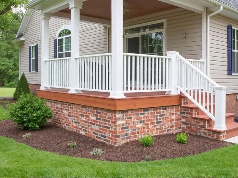 The Benefits of Choosing Composite Decking for Your Porch with Brick Foundation