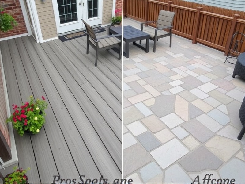 The Pros and Cons of Composite Decking vs. Stone
