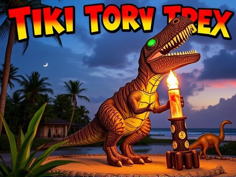 Tiki Torch Trex: Combining Tropical Charm and Prehistoric Fun