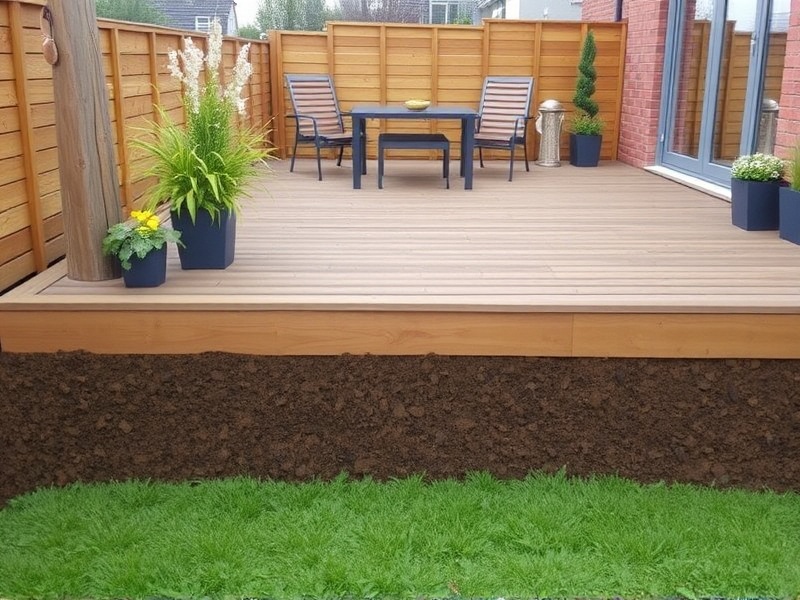 untergrund für wpc terrasse