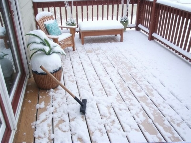 what to use to clean snow off composite decking