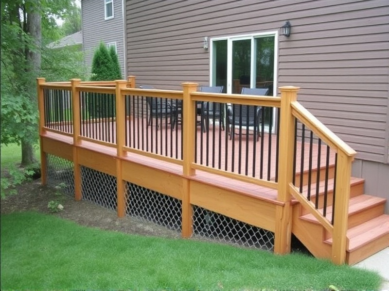 wood deck railing designs