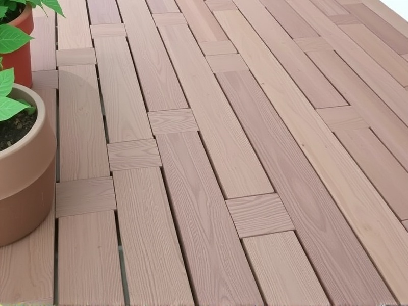 wood-plastic composite interlocking decking tile