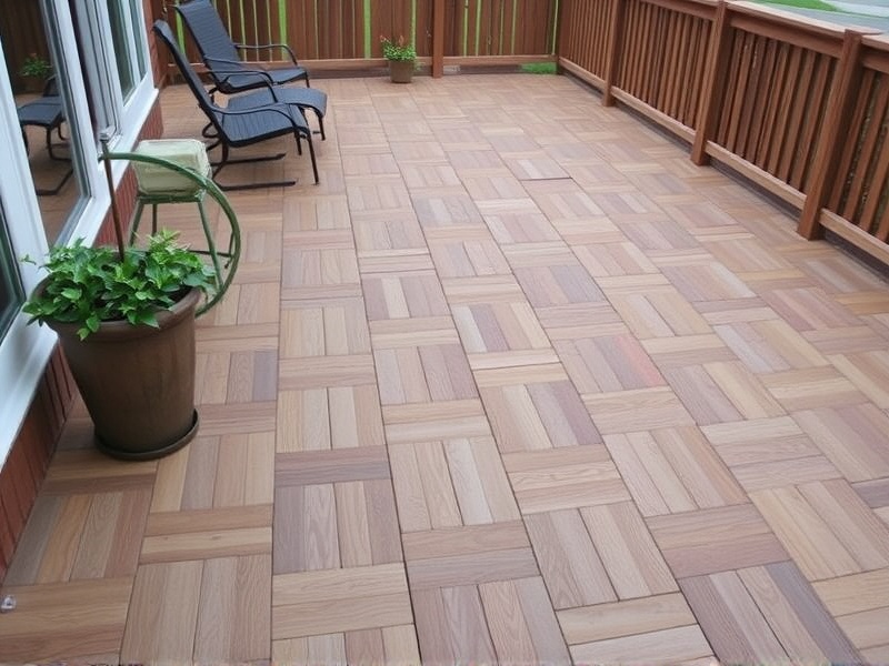 wood tile deck interlock