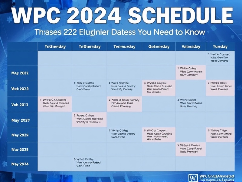 WPC 2024 Banding Schedule: Key Dates You Need to Know