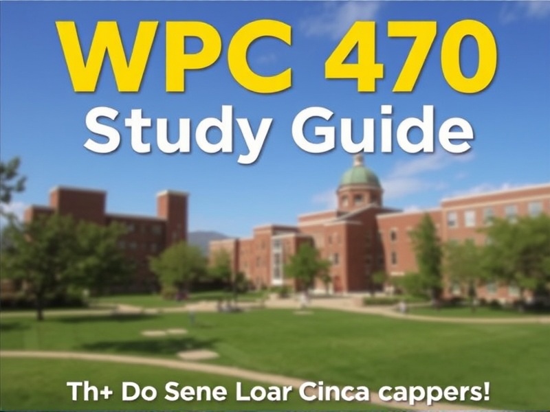 WPC 470 ASU Study Guide: Tips and Strategies for Success