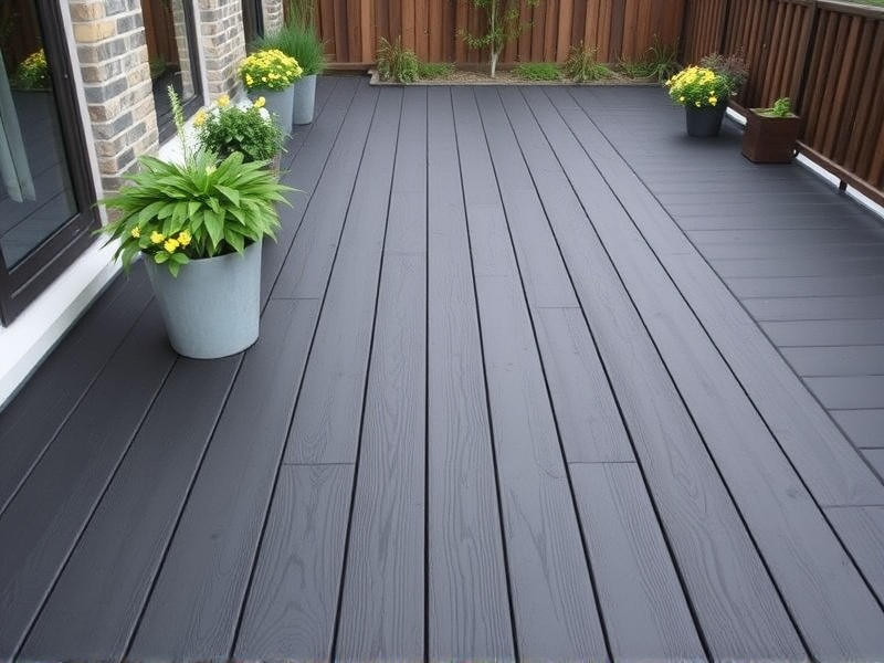 black decking tiles