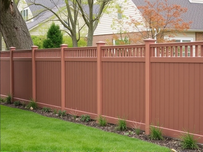 brown vinyl fencing