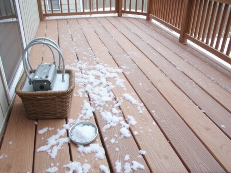 can i put salt on composite decking