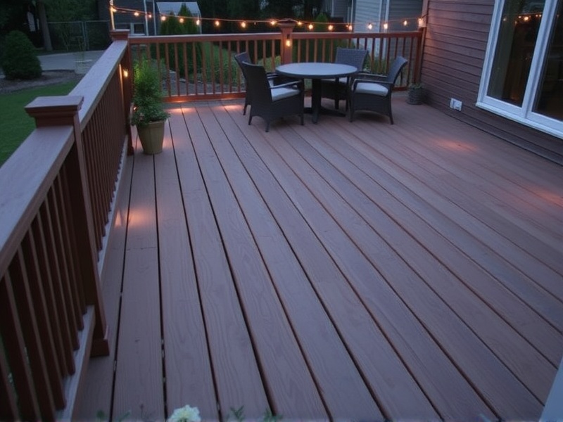 can you put lights in composite decking