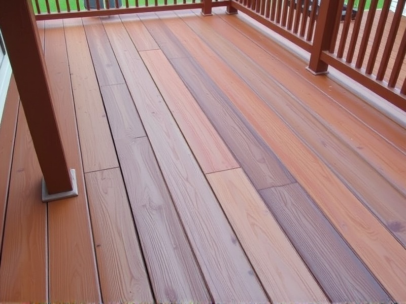 colored oil stain on composite decking