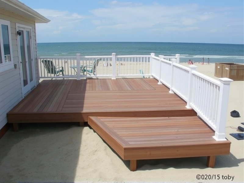 composite decking beach platform