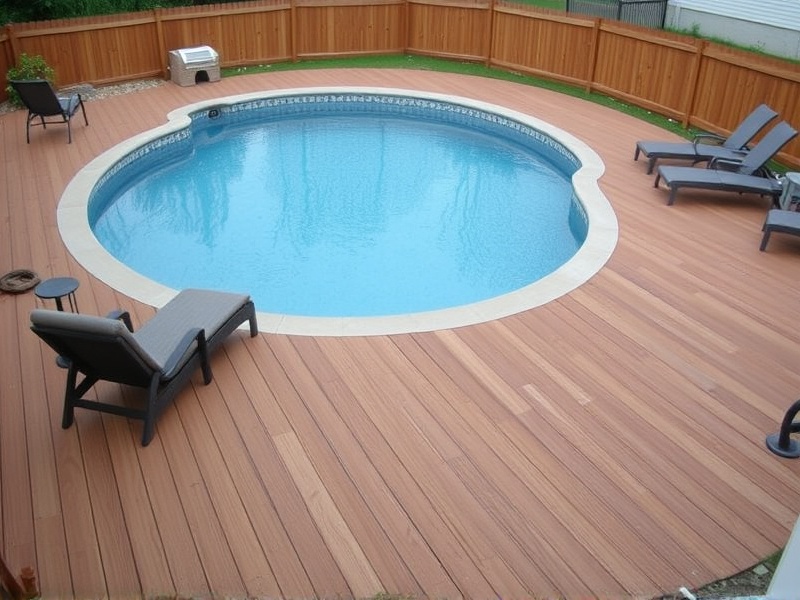composite decking for round pools