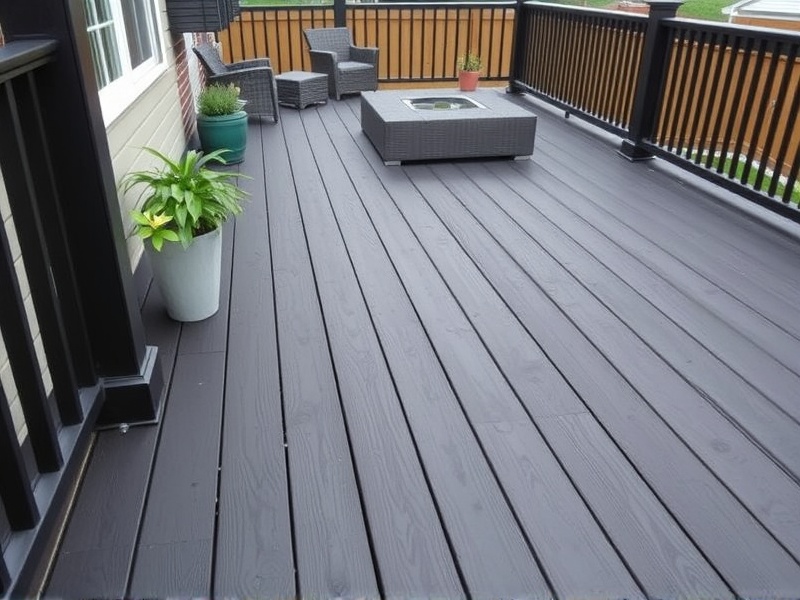 composite decking in black