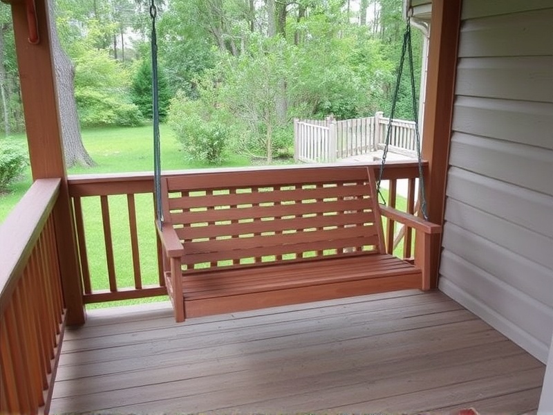 composite decking porch swing