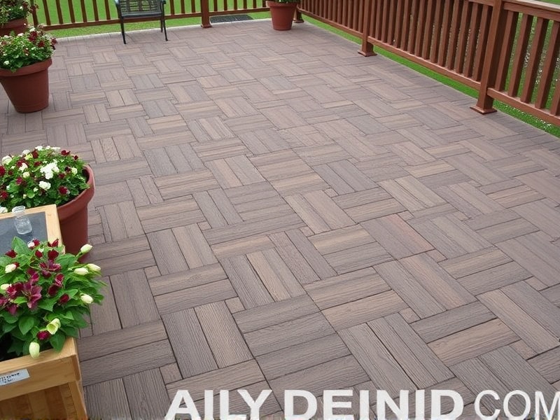 composite interlocking deck tiles