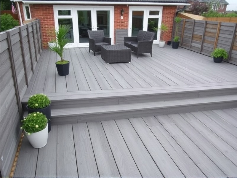 Creative Grey Combination Composite Decking Ideas for Your Home