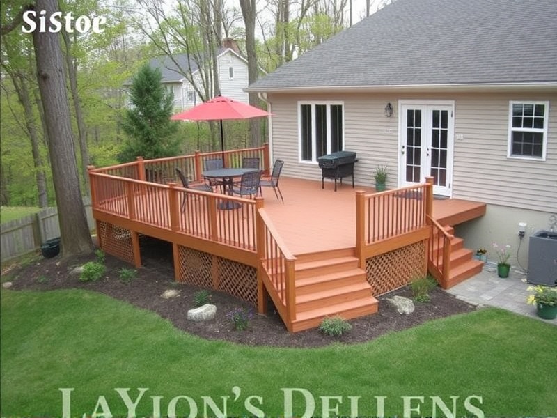deck on sloped backyard
