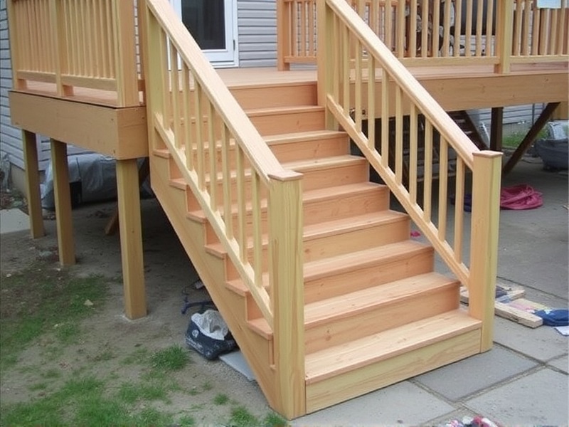 deck stair installation