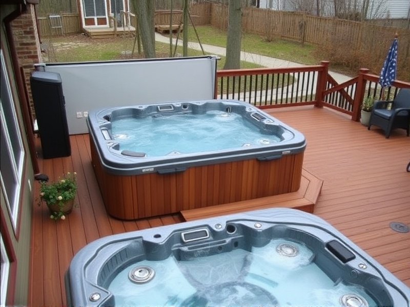 decking hot tubs