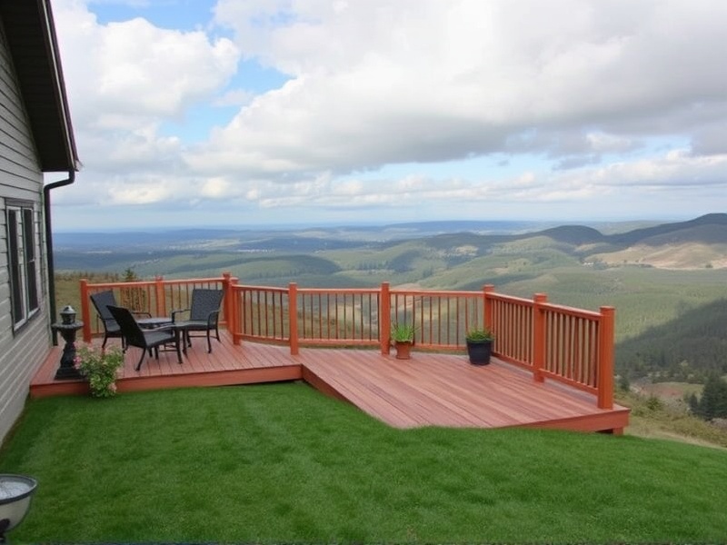 decking on a hill
