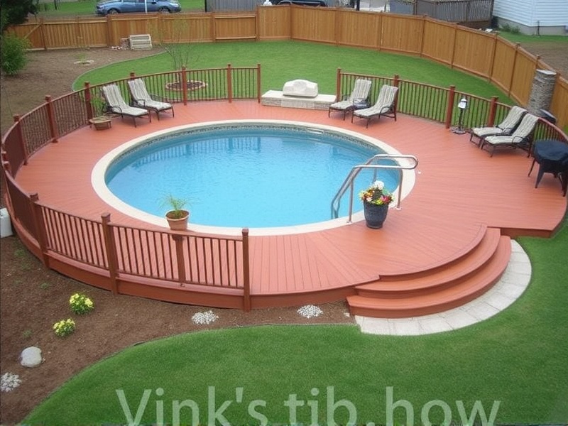 Design Ideas for Composite Decking Surrounding Round Pools